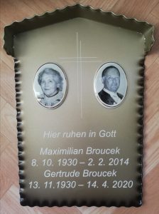 Schriftafel Für Grabkreuz